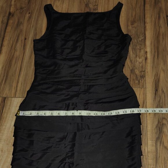 Rachael G. Black Summer Dress with Ruffled Straps - Picture 8 of 10